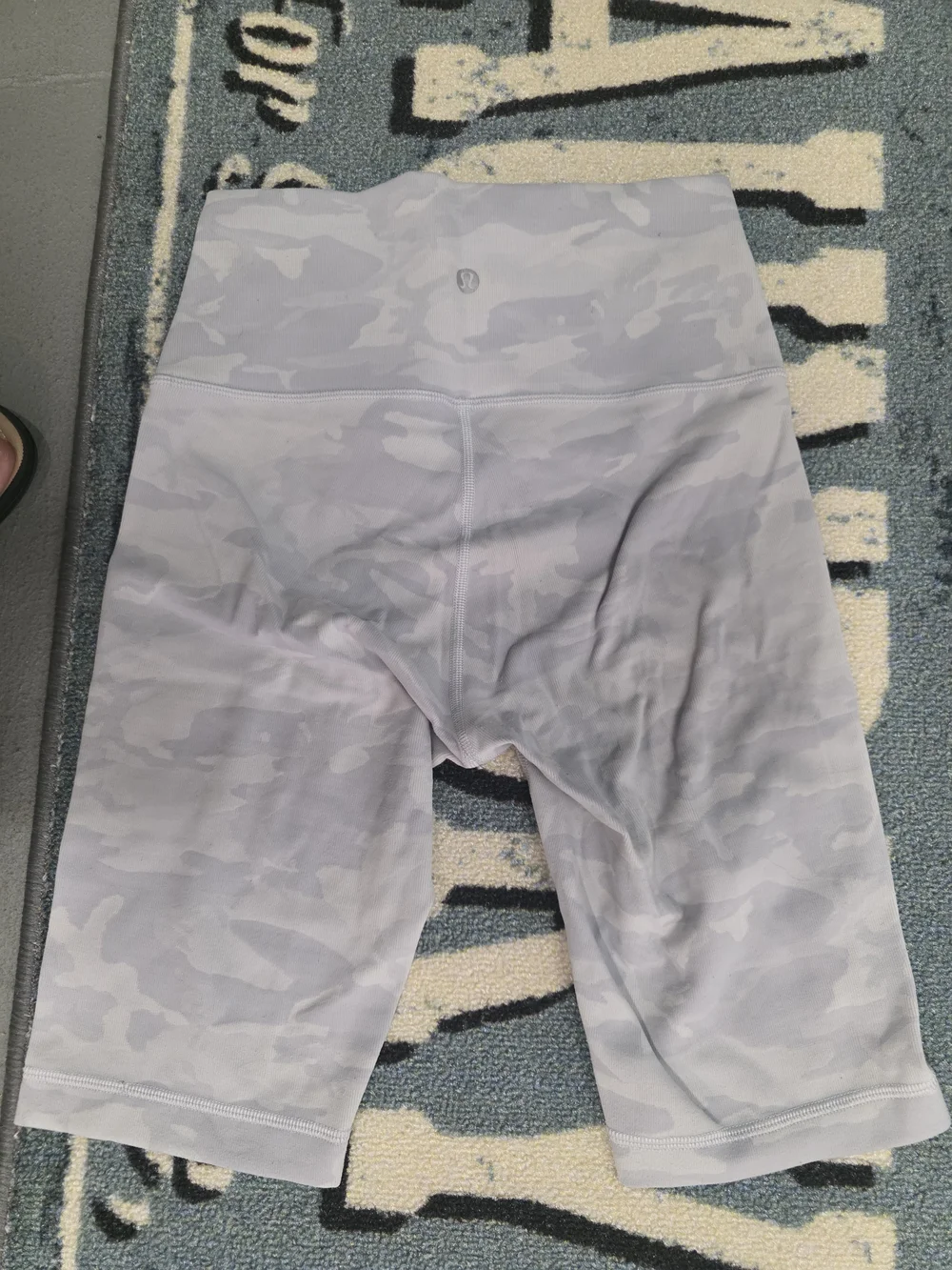 lululemon athletica Girls' Light Gray Camo Bike Shorts